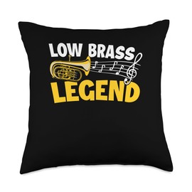 Baritone Player Marching Band Throw Pillow