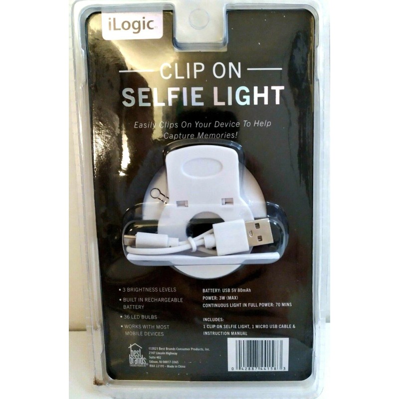 iLogic Clip On Selfie Light Color: White