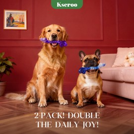 Kseroo Indestructible Dog Toys for Aggressive Chewers: 2-Pack Tough Chew Toy for Large Dogs, Heavy Duty Long-Lasting Dog Bones for Large Breed, Dog Toys to Keep Them Busy