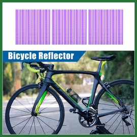 Motoforti 36 Pcs Purple Bicycle Reflector Reflective Version Durable ABS Night Visibility Cycling for Bike, Mountain Bike, Wheels, Wheelchair Long-lasting