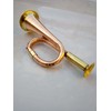 Military Brass Bugle 6" Army Horn Copper Plated Mouthpiece School