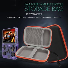 Game Console Case for R36S, R40S PRO, Miyoo Mini Plus, RG35XXSP, RG353V, RG35XX, Hard Shell Portable Carrying Case