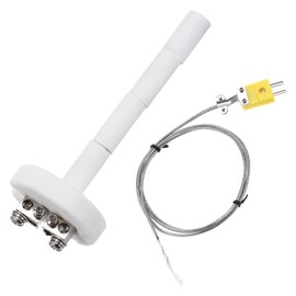MECCANIXITY 4" K Type Ceramic Kiln Furnace Thermocouple Sensor Probe for Muffle Furnace Oven, with 3.3ft Thermocouple Wire, High Temperature 1100°C 1.5x100mm