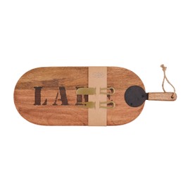 Mud Pie Lake Serving Board Set; Board 23" x 8" | Utensil 5 1/4"