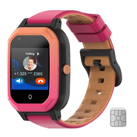 FEKIDO Wonlex GPS Smart Watch for Kids, 4G Smartwatch with SIM Card, 1.4" Phone Watch with Video Calls, Voice Chat, SOS, Camera, Pedometer, Alarm, Games for Boys Girls Aged 3-12 Years Old(KT20pink)