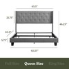 Hearth & Harbor Queen Bed Frame with Headboard Wingback –