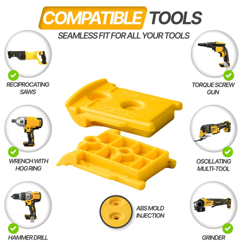 PERCH 9 Pack Tool Holder Wall Mount for DeWalt 20v/60v