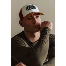 Blackskies® Race Baseball Cap | Herren Damen Premium Trucker Cap | Snapback Schirm Mütze Kappe Basecap Weiß-Weinrot-Beige – Männer Frauen Unisex Streetwear Outdoor Sommer Freizeit