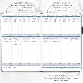 Legend Income & Expense Tracker – Bookkeeping Record Book– Accounting Ledger – Small Business Supplies Account Notebook, 7x10″ (Silver Black)