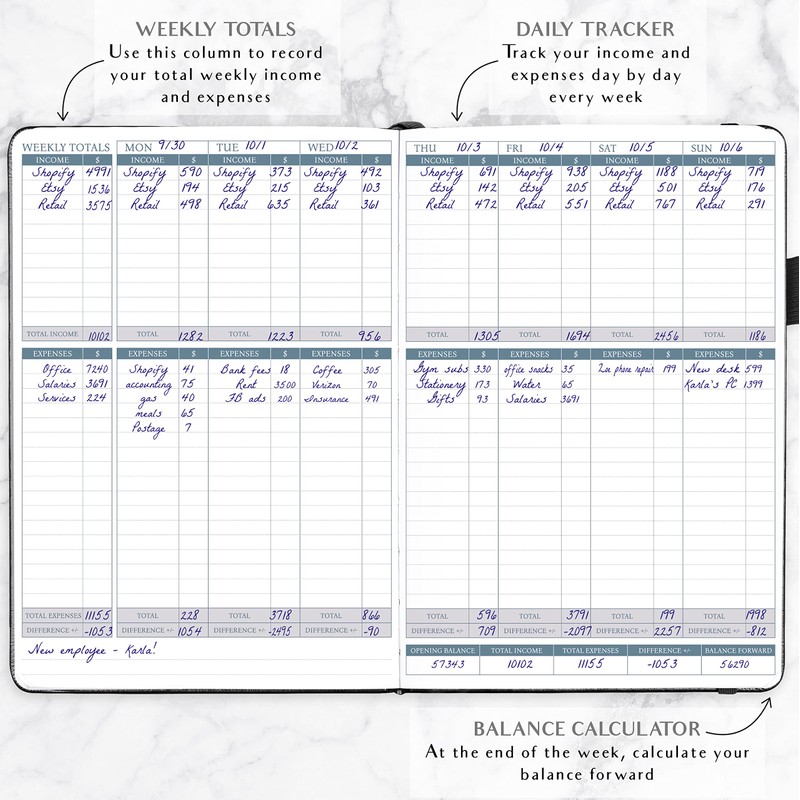 Legend Income & Expense Tracker – Bookkeeping Record Book– Accounting