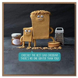 "CHEESILY The Best Dad CHEDDAR!" Dad Birthday or Father's Day Card