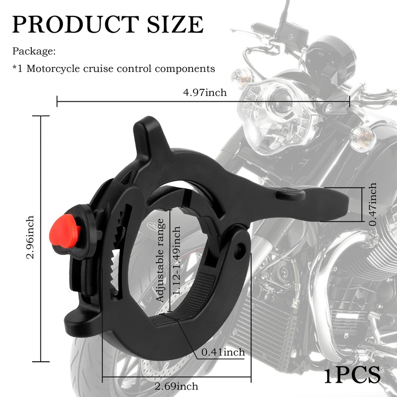 OFBAND Motorcycle Cruise Control Throttle Lock with Adjustable ID of