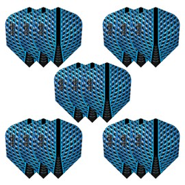 Harrows Silika No. 6 Dart Flights | 5 x Sets Dart Flights (Total 15 Flights) I 100 Micron Dart Flights I Premium Extra Strong Made in the UK I Professional Dart Accessories I Blue Dart Flights