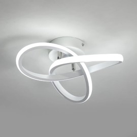 minfair Modern LED Ceiling Light, Ceiling Light with Round Geometry, Chic Chandelier 6000 K for Hallway, Living Room, Bedroom, 18 W, Diameter 24 cm