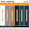 VEHCIL 20 Pack Square Brushed Brass Cabinet Pulls, 5 Inch(128mm)