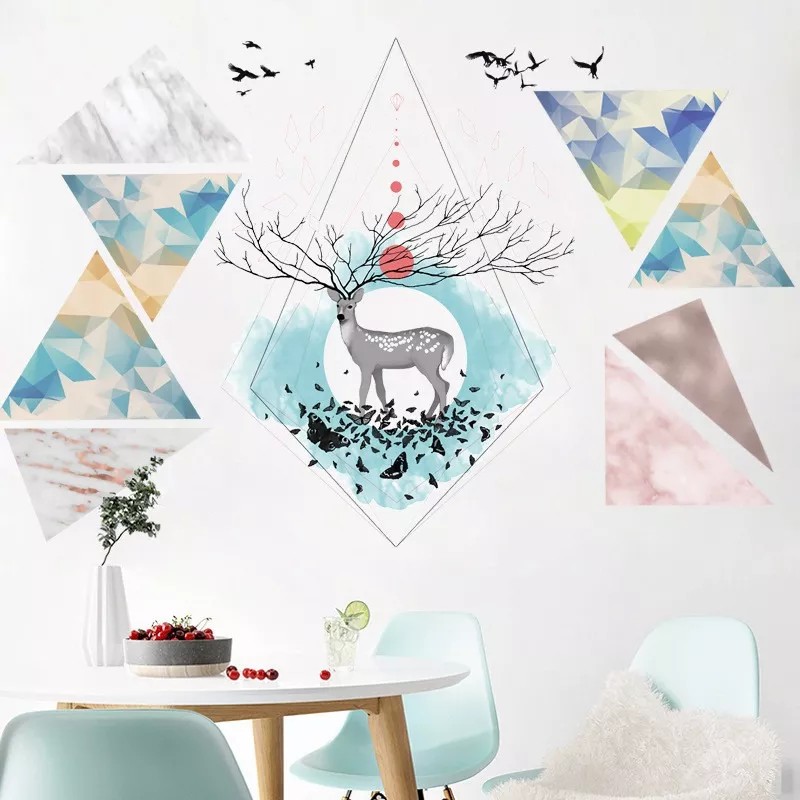 DaraBaby Vinil Decorativo Pintura Estilo Nórdico Venado Sala Hogar