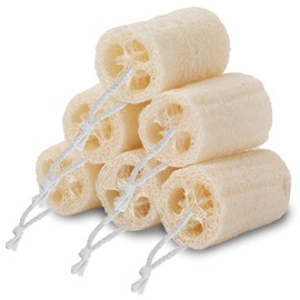 O2frepak 6 er-Pack natürlicher Luffaschwamm, Bio-Luffaschwamm, Bio-Luffa-Schwammbad zum Schrubben in der Dusche und Reinigen in der Küche