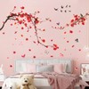 3D Red Plum Blossom Wall Decals Red Flowers Blossom Tree