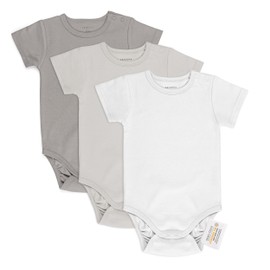LaLoona Short-Sleeved Bodysuit, Pack of 3, Baby Short-Sleeved Bodysuits Made of Cotton, Oeko-Tex Standard 100 Tested, natural