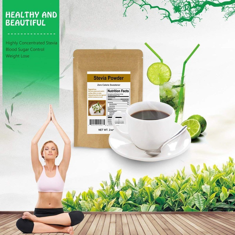 CCnature Stevia Powder Extract Natural Sweetener Zero Calorie Sugar Substitute