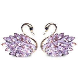 Crystal Swan Car Air Vent Clip, KIMISS Air Freshener Rhinestone Car Accessories Swan Ornaments Decor Car Fragrance Car Diffuser for Car Interior Decoration Charm (#45)