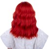 Girls Dark Red Wig Kids Short Red Wig with Air
