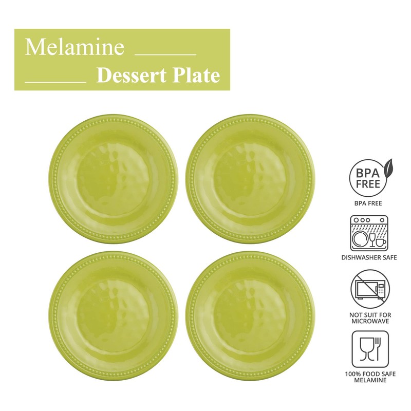 UPware 4-Piece 6 Inch Melamine Dessert Plates Appetizer Dinner Plates