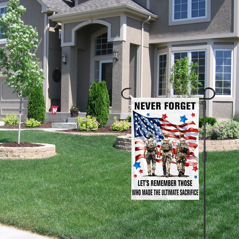 Never Forget 911 Garden Flags Veteran Day Commemoration Day Outdoor