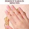 Semi Cured Nail Strips, 20 PCS Nail Stickers Full Wraps