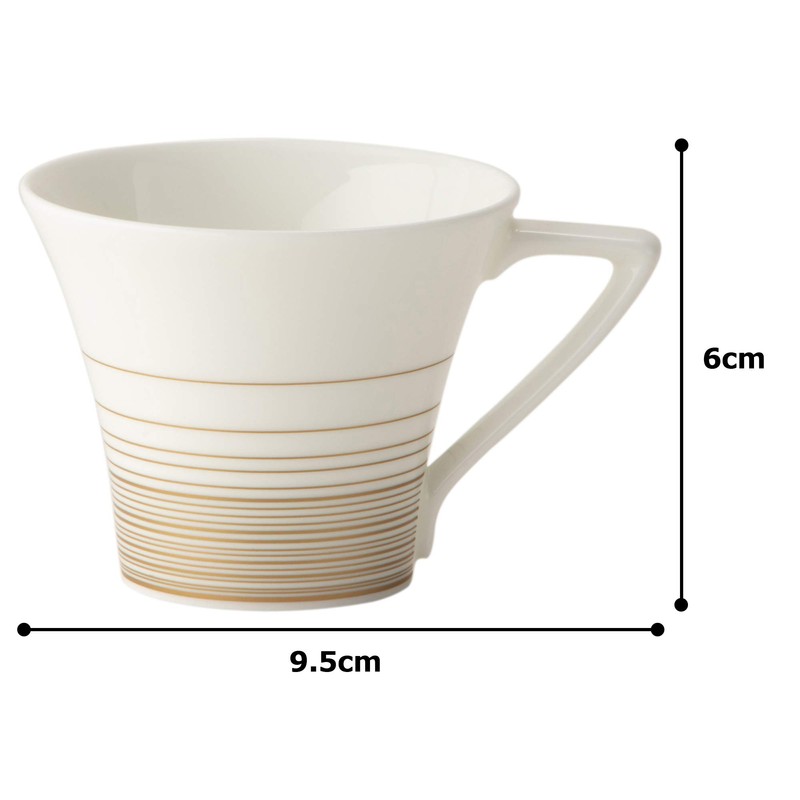 Narumi 52146-2794 Cup Saucer, Gold Swirl Band, Gold, 4.3 fl