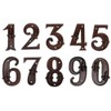 Esschert Design Cast Iron House Number, Rust Brown, 7.7 x