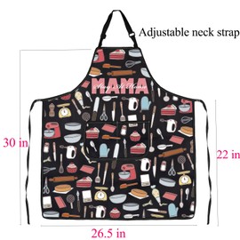 BNQL Mama Aprons for Women with Pockets Mama Gifts for Mom Gifts Mama Stay At Home Apron Mama Cooking Baking Gardening Apron