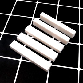Alnicov 5pcs 52x10x6mm Blank Bone Nut for LP Folk Classical Electric Acoustic Guitar