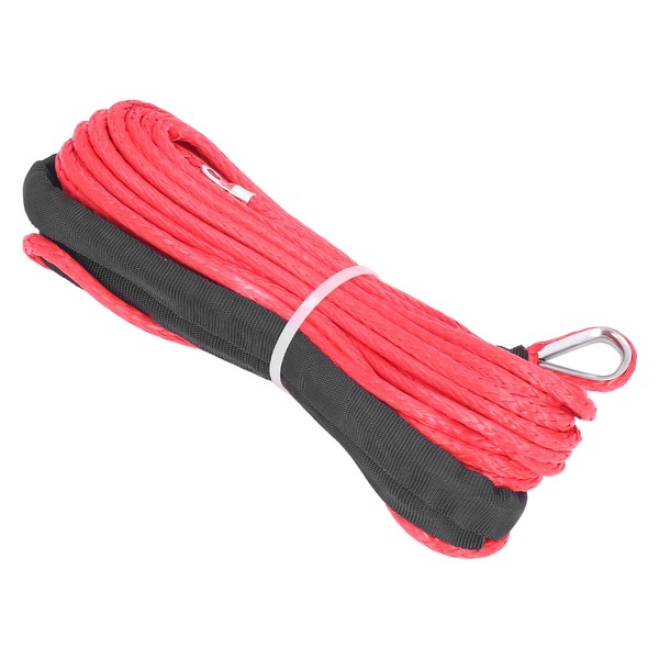 Keenso 4.8mmx15m Synthetic Winch Rope, 5500lbs Synthetic Fiber Breaking Strength