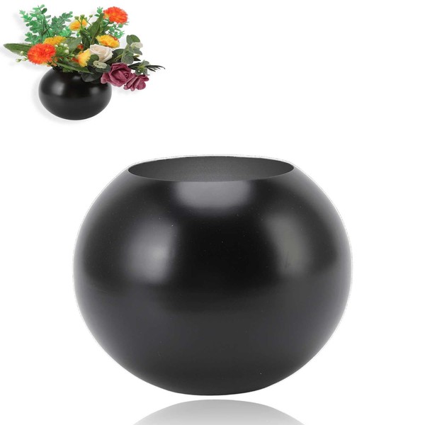 HERCHR Round Vase, Nordic Style Modern Stainless Steel Flower Vase,