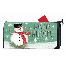 Studio M MailWraps Winter Welcome, The Original Magnetic Decorative Mailbox Cover, Made in USA, Superior Weather Durability, Standard Size fits 6.5W x 19L Inch Mailbox