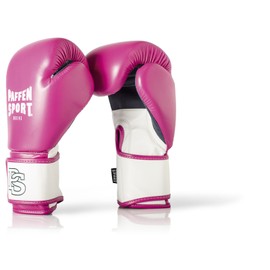 Paffen Sport FIT Boxing Gloves with Breathable Mesh Palm for Boxing, Kickboxing, Muay Thai, K1 and Other Martial Arts, pink