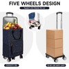 TAMACART Shopping Cart on 5 Swivel Wheels, Foldable Grocery Cart