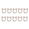 10pcs Rhinestone Spring O Rings Cute Bear Head Zinc Alloy