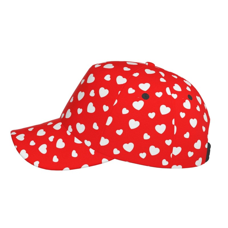 Valentine Heart Pattern Hats Women Men Valentines Day Baseball Cap