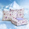 Joyreap Twin Size Cooling Comforter Set, Pink n Purple Floral