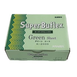 KOVAX Super Bufflex Green Sheet (Box) Magic Type, 6.7 x 5.1 inches (170 x 130 mm), Particle No. 2000 Equivalent, Pack of 50, 1 Box