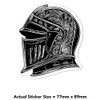 Medium 100mm 'Knight Helmet Side View' Permanent Sticker Decal for