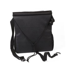 Mikinona Car Trash Bag Large Capacity Folding Container with Buckle Strap Hook Durable Garbage Holder for Vehicle for Outdoor Travel and Organizing Black