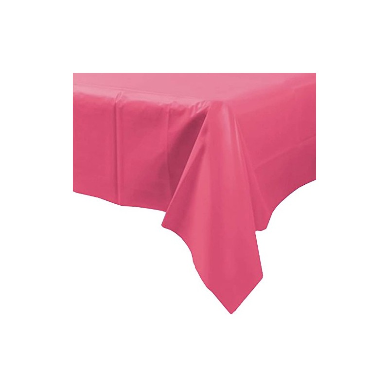 Plastic Disposable Party Tablecloth (Bright Pink) by party tableware