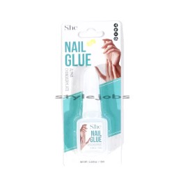S.he Super Nail Glue Nail Art Clear Adhesive Bond Acrylic  - 5 PCS