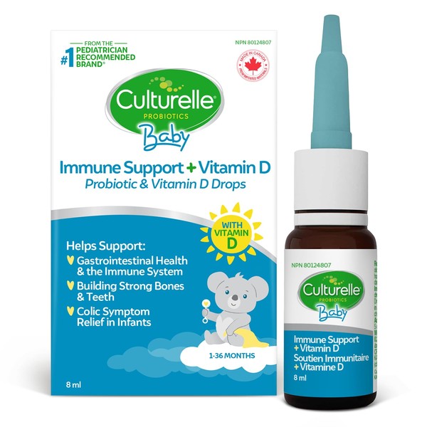 Culturelle Baby Probiotic Drops + Vitamin D, 8 ml, Immune
