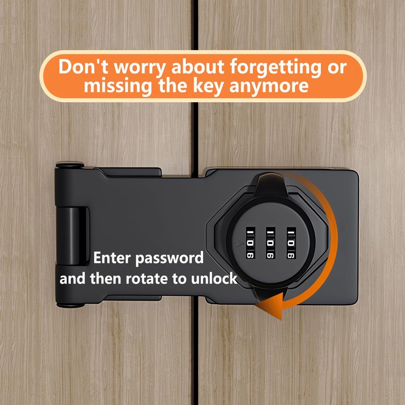 Closet Locks for Double Doors - Keyless Cabinet Lock with
