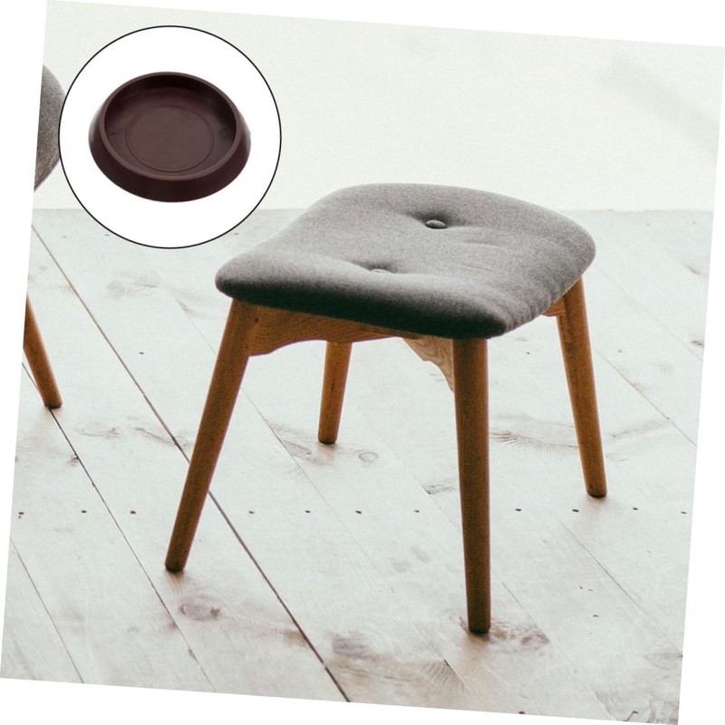 TEHAUX 8pcs Non-Slip Plastic Furniture Coasters Multi-Function Chair Wheel Stoppers