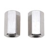 YINETTECH 10pcs Bolt Connector Set, Thread Straight Extension Hex Nut